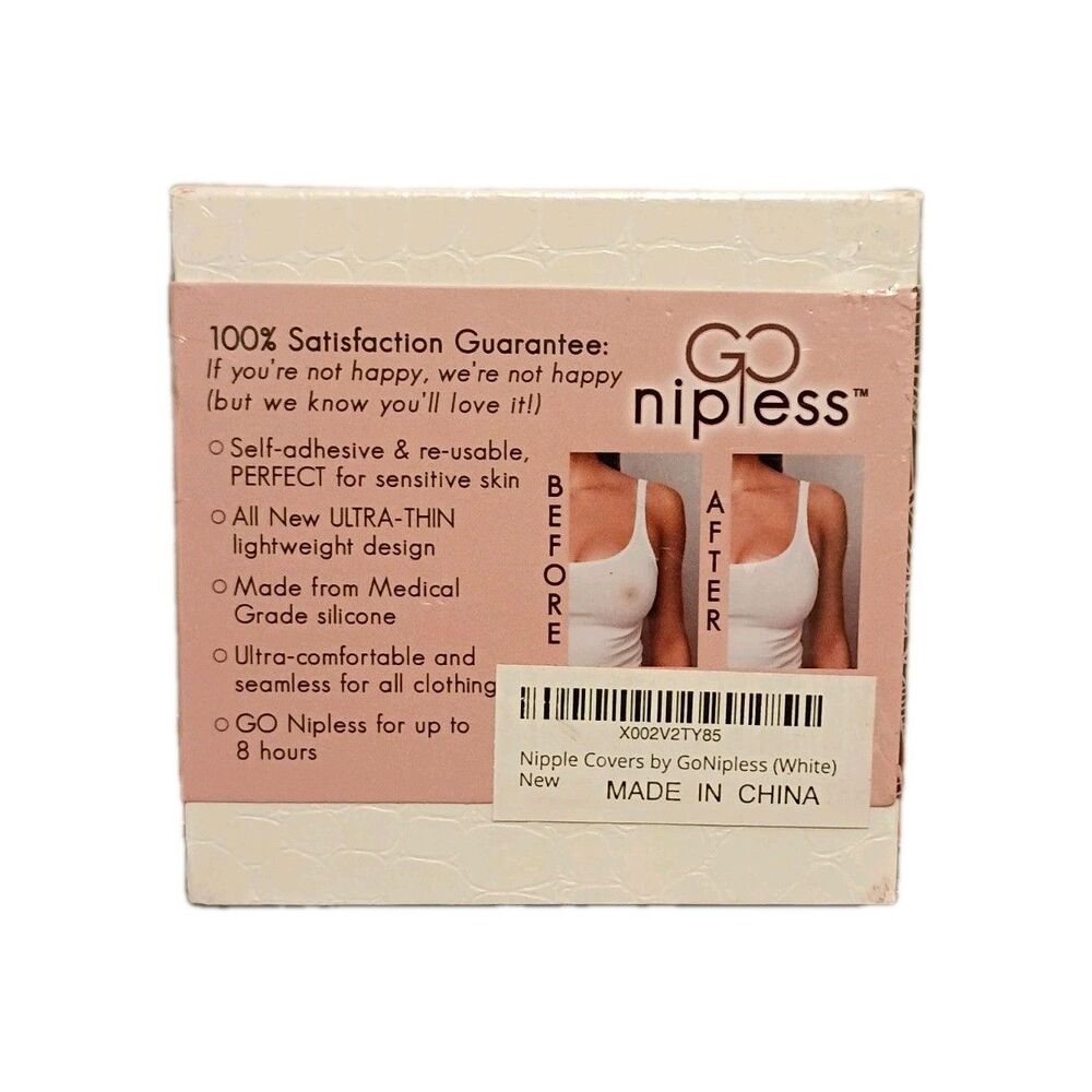 Go Nipless Women's Self Adhesive Silicone Nipple Covers Pasties Size A-D New - Picture 2 of 2